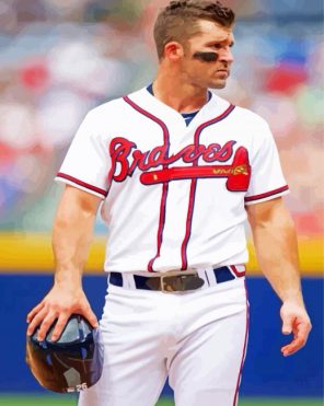 Baseballer Dan Uggla paint by numbers