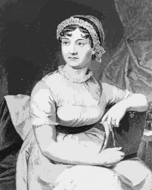 English Novelist Jane Austen paint by numbers