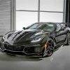 Black Corvette ZR1 paint by numbers