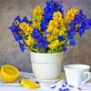 Blue And Yellow Flowers paint by numbers