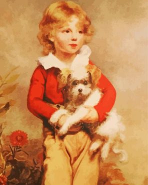 Boy And Puppy paint by numbers