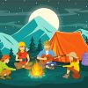 Camping Scene paint by numbers