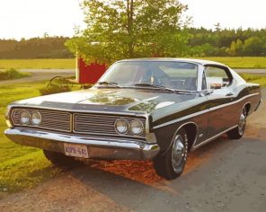 Black Ford Galaxie Paint By Numbers