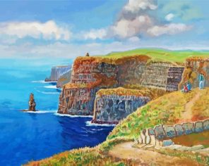 Cliff Of Moher Illustration Paint By Numbers