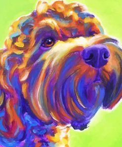 Colorful Cockapoo paint by numbers