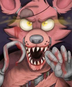 Creepy Foxy Character Paint By Numbers