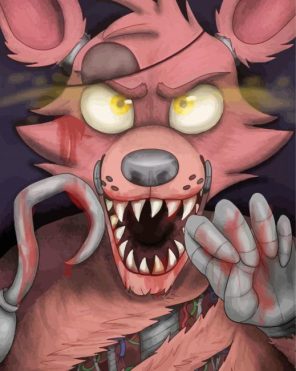 Creepy Foxy Character Paint By Numbers