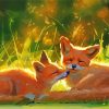 Cute Fox Couple Paint By Numbers