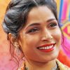 Cute Freida Pinto paint by numbers