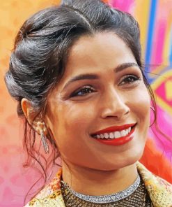 Cute Freida Pinto paint by numbers