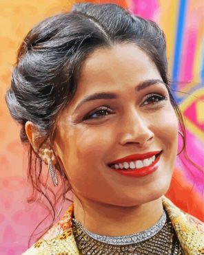 Cute Freida Pinto paint by numbers