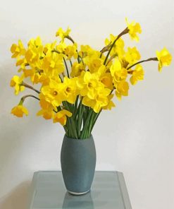 Daffodils In Vase Paint By Numbers