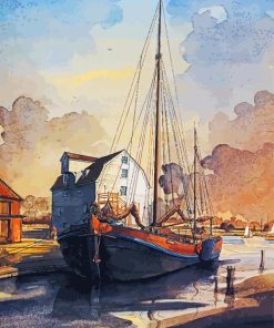 Dutch Barge Art paint by numbers