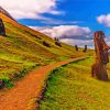 Easter Island Landscape paint by numbers