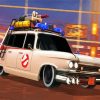 Ecto 1 Car On Road paint by numbers