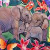 Elephant Family Grief paint by numbers