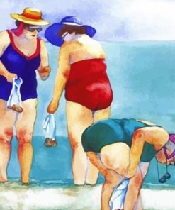 Fat Ladies In Beach Paint By Numbers