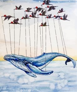 Flying Humpback Whale Paint By Numbers