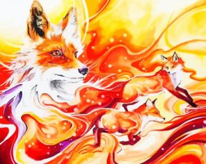 Fox Abstract paint by numbers