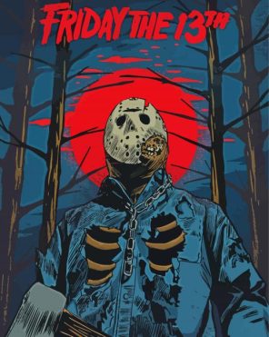 Friday The 13th Poster paint by numbers