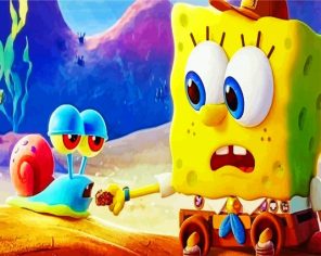 Gary And Spongbob Paint By Numbers