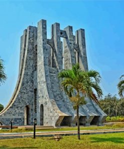 Kwame Nkrumah Mausoleum paint by numbers