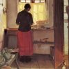 Girl Washing Dishes paint by numbers