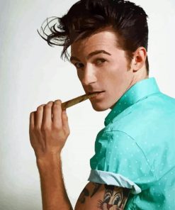 Actor Drake Bell paint by numbers