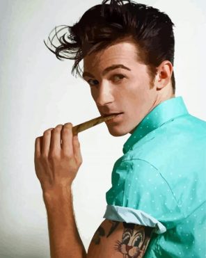 Actor Drake Bell paint by numbers