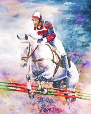 Horse Show Jumping paint by numbers