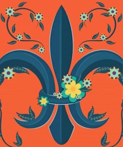 Illustration Fleur De Lis Paint By Numbers