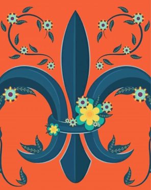 Illustration Fleur De Lis Paint By Numbers