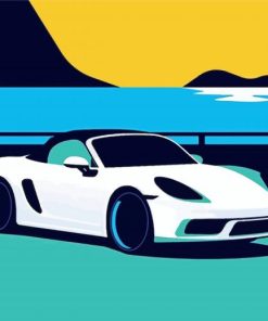 Illustration Porsche Boxter Paint By Numbers