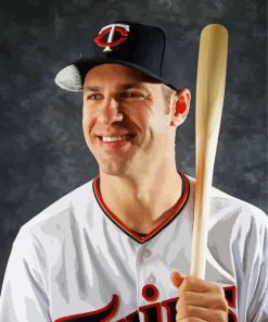 Joe Mauer Baseballer paint by numbers