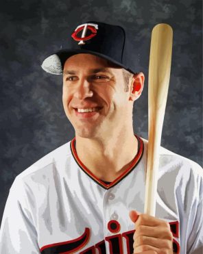 Joe Mauer Baseballer paint by numbers