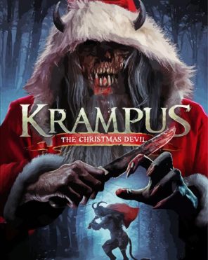 Krampus Christmas Devil paint by numbers