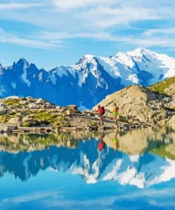 Lac Blanc Chamonix paint by numbers