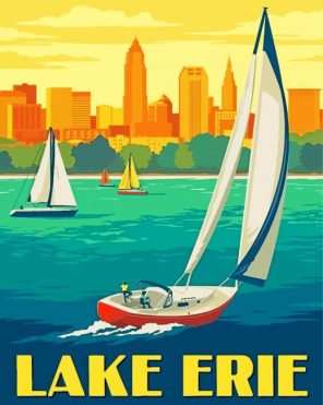 Lake Erie Poster paint by numbers