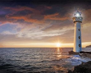 Light House And Storm paint by numbers