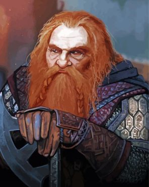 Lord Of The Rings Gimli paint by numbers