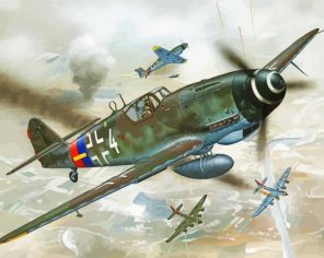 Messerschmitt Bf 109 paint by numbers