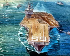 Military Ships USS paint by numbers