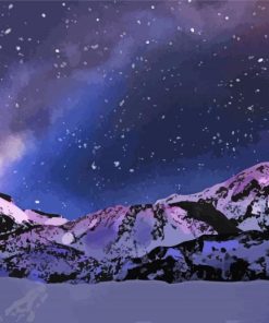 Mountain Night paint by numbers