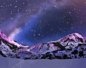 Mountain Night paint by numbers