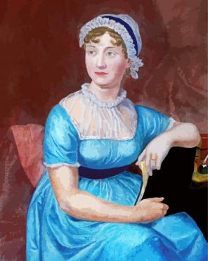 Novelist Jane Austen paint by numbers