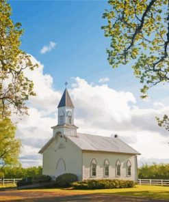 Old Country Church paint by numbers