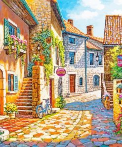 Old French Village Paint By Numbers