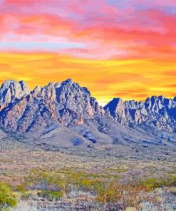 Organ Mountains Mexico paint by numbers