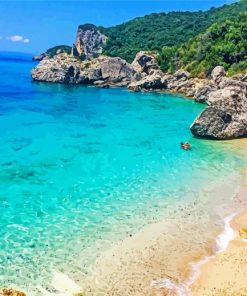 Parga Beach In Greece paint by numbers