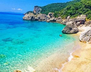 Parga Beach In Greece paint by numbers